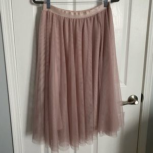 Tulle midi skirt
